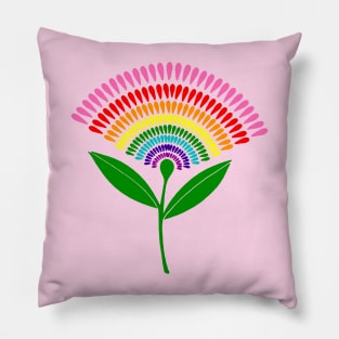 Pridemonth Dandelion LGBTQIA Flag Eight Colors Pillow