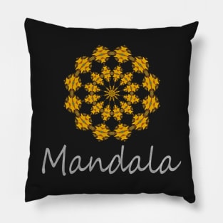 Yoga Mandala Symmetric Flower Pattern Pillow