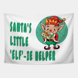 Santa's little 'elf'-ie helper Tapestry