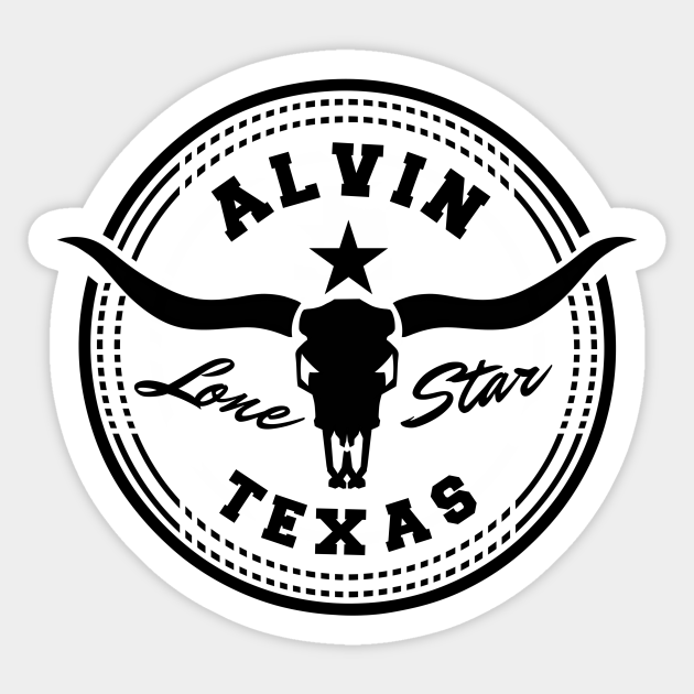 Alvin Texas Longhorn USA - Alvin - Sticker | TeePublic