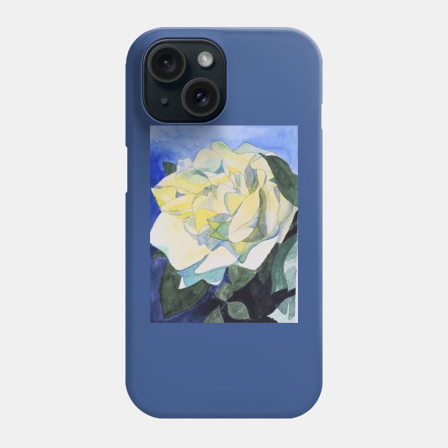 Yellow rose watercolour painting Phone Case by esvb