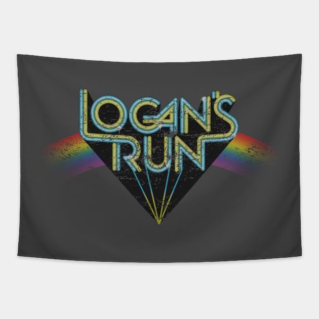 Logan's Run Logo (aged and weathered) Tapestry by GraphicGibbon