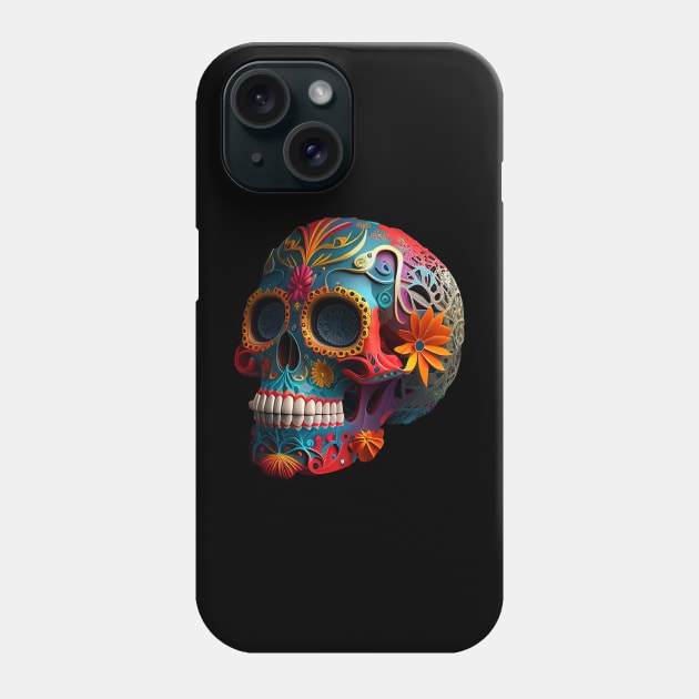 Sugar Skull Phone Case by Lakeview TeeShop
