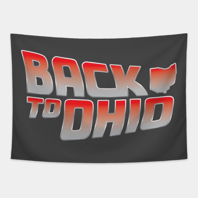 Scarlet State Back To Ohio Tapestry by DeepDiveThreads