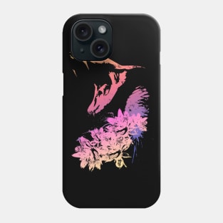 Cobra and Flowers - Cream Phone Case