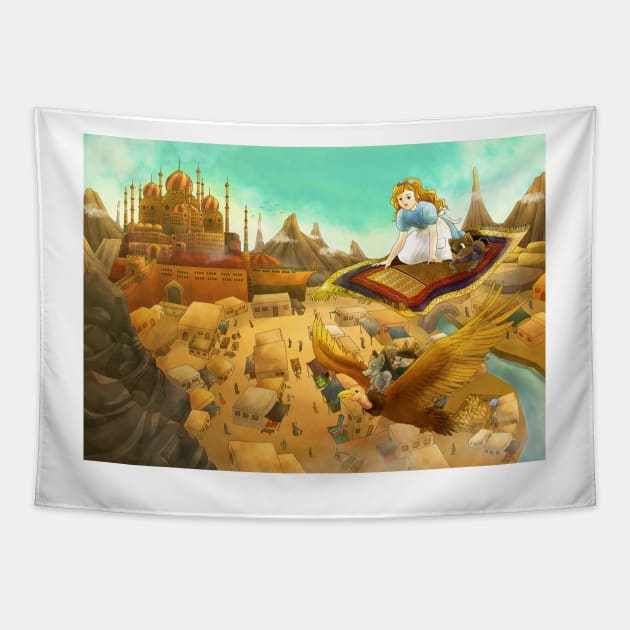 Ali Baba Cover Art Tapestry by reynoldjay