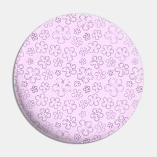 Purple Flower Pattern Pin