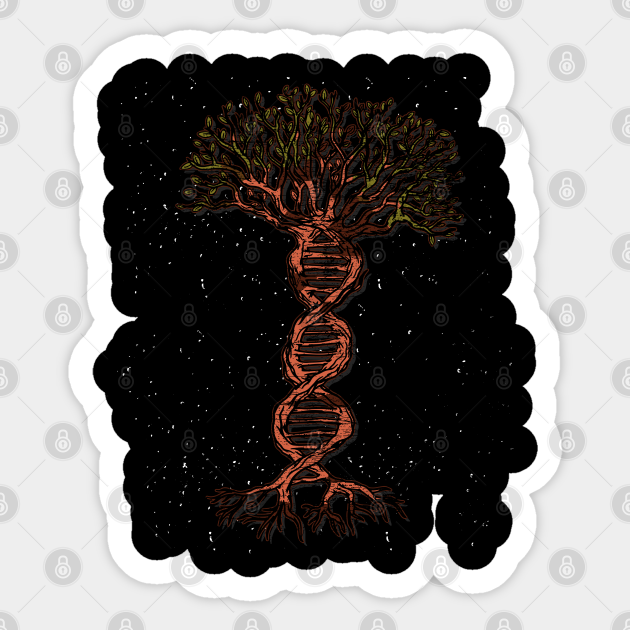 tree plant dna biology chemistry - Science - Sticker