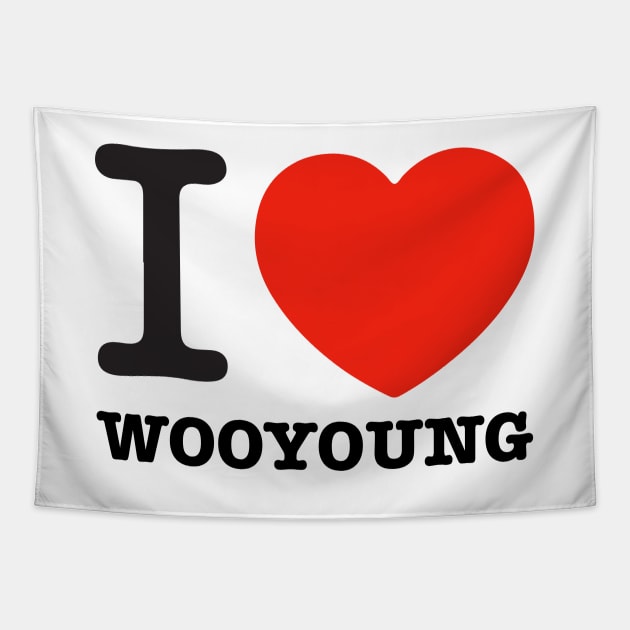 I love ateez wooyoung heart atiny | Morcaworks Tapestry by Oricca