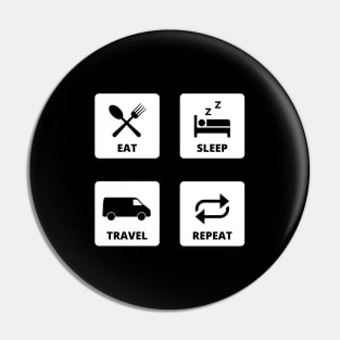 Eat Sleep Travel Repeat Pin