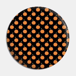 Orange Fruit Black Pattern Pin