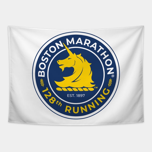 Boston marathon Tapestry by BonnyManthe