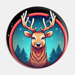 Deer in Ornament, Love Deers Pin