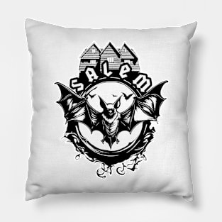 Bat And Salem Witch House Pillow