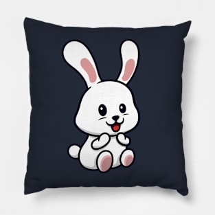 Cute Bunny Cartoon Pillow