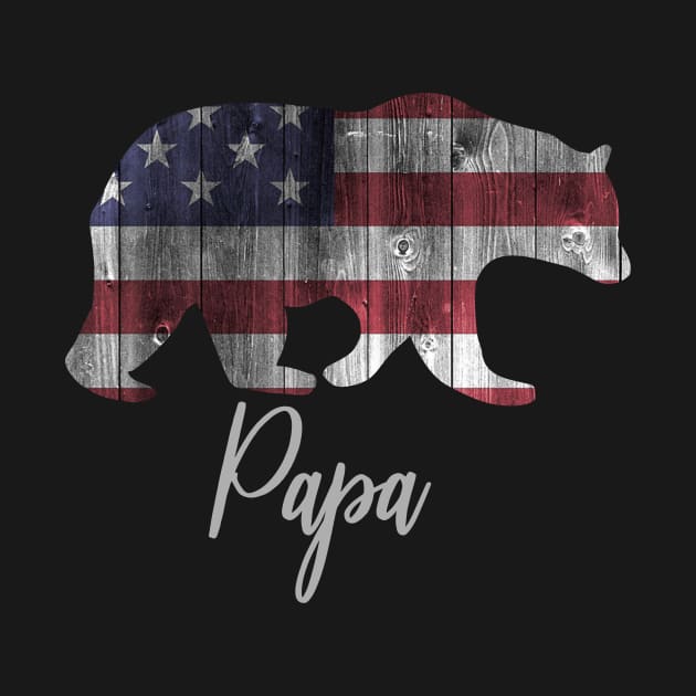 Papa Bear 4th of july flag american by sevalyilmazardal