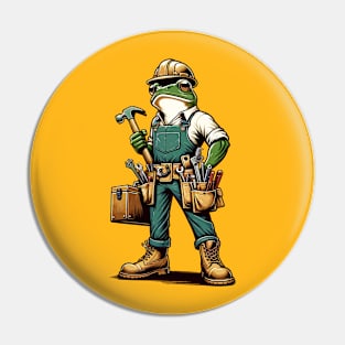 Builder frog Pin