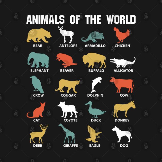 Disover Animals of The World Rare Animal Lover Gift - Animals Of The World - T-Shirt