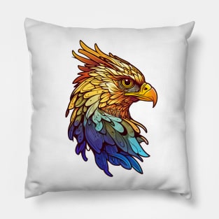 Hawk Vector Illustration Pillow