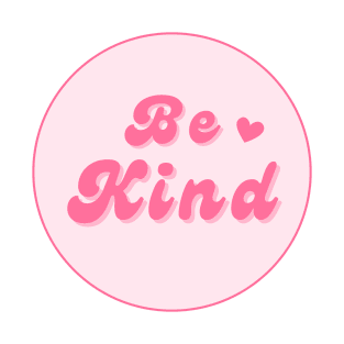 Be Kind Round Pink Retro T-Shirt