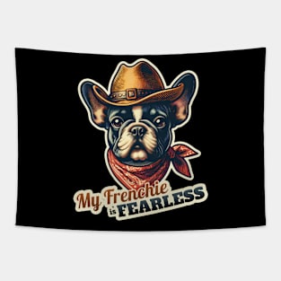 Cowboy french bulldog Tapestry