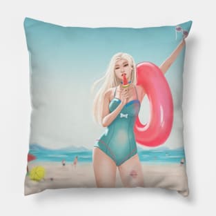 Watermelon Beach Popsicle Pillow