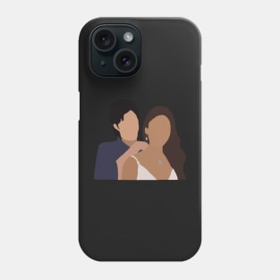 Damon and Elena sticker Sti Phone Case