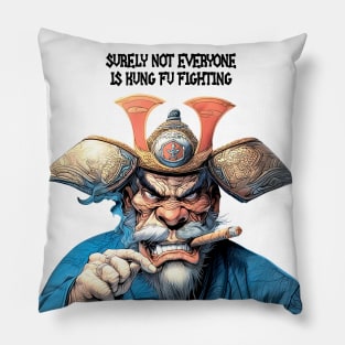 Puff Sumo: Surely not everyone is kung fu fighting on a light (Knocked Out) background Pillow