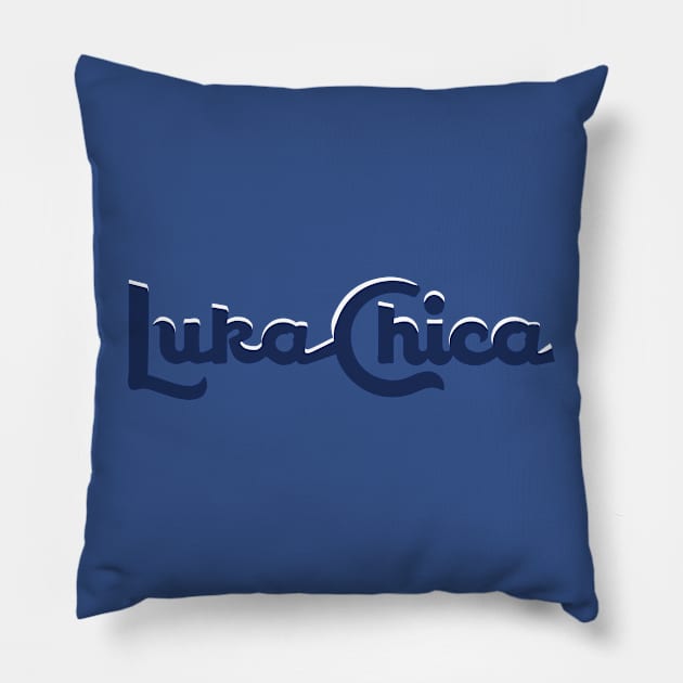 Topo Chico vs Luka Doncic vs Dallas Mavericks Blue Pillow by Fresh Fly Threads