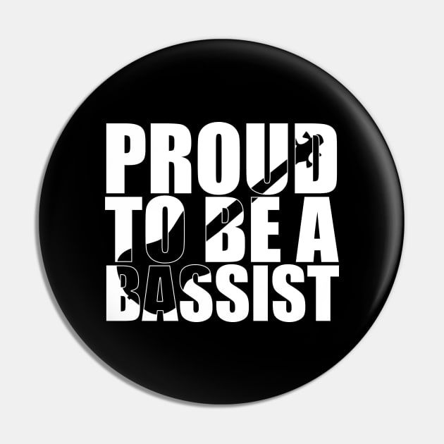 Funny PROUD TO BE A BASSIST bassist gift Pin by star trek fanart and more