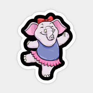 Elephant as Ballerina with Skirt Magnet