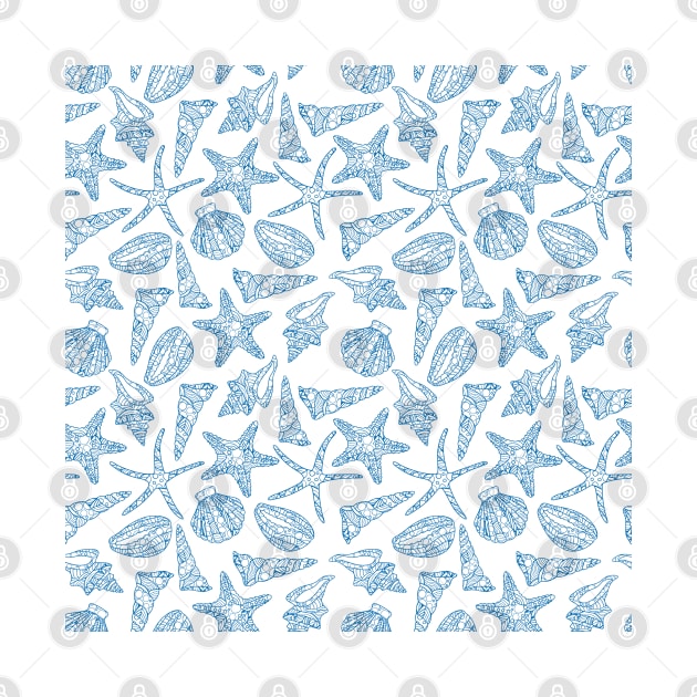 Underwater pattern #15 blue by GreekTavern