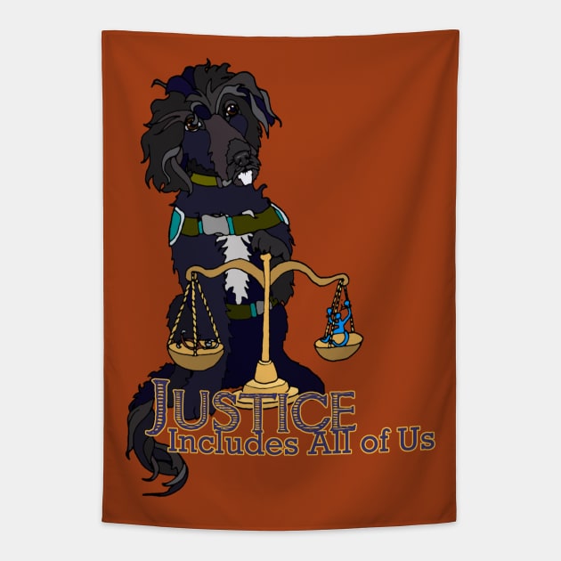 Justice Includes All of Us Tapestry by LondonAutisticsStandingTogether