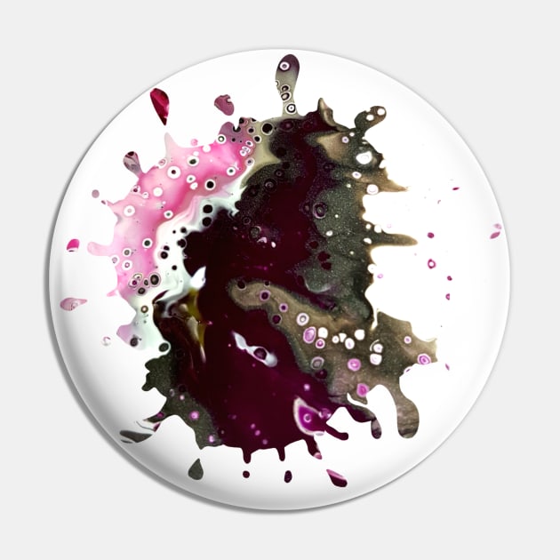 Pink/Purple/Gray Acrylic Pour Painting Pin by Designs_by_KC