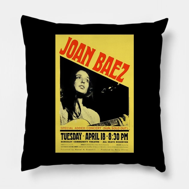 Joan baez Pillow by Basourat