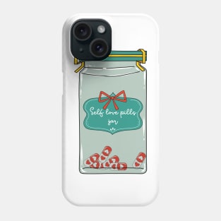 Self love pills jar Phone Case