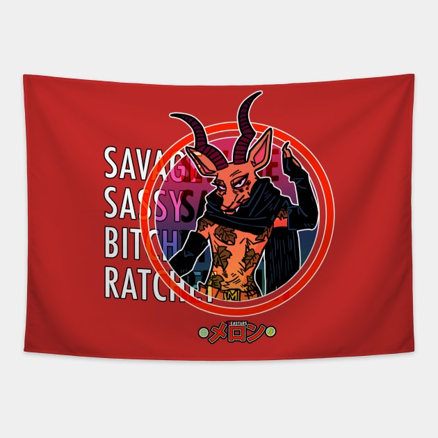 BEASTARS! SAVAGE SASSY BITCHY RATHCET MELON Tapestry by Angsty-angst