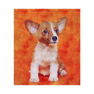 Corgi Watercolor Artistic Painting T-Shirt