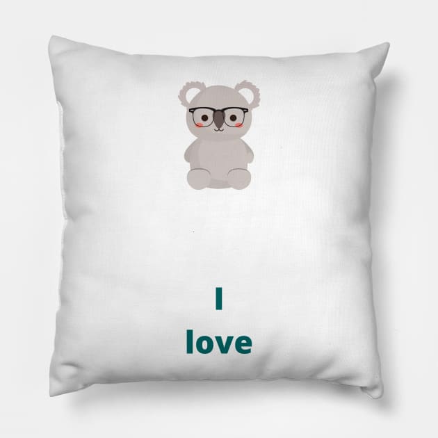 I love Koalas - Koala Pillow by PsyCave