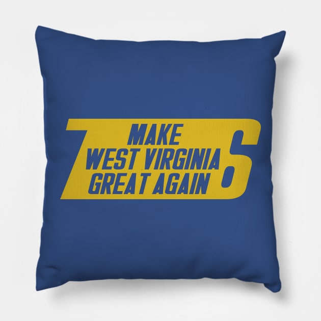 Make West Virginia Great Again - Clear Text Pillow by JMDCO
