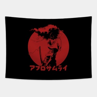 afro samurai dark red Tapestry