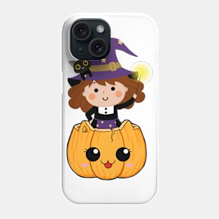 Cute halloween witch Phone Case