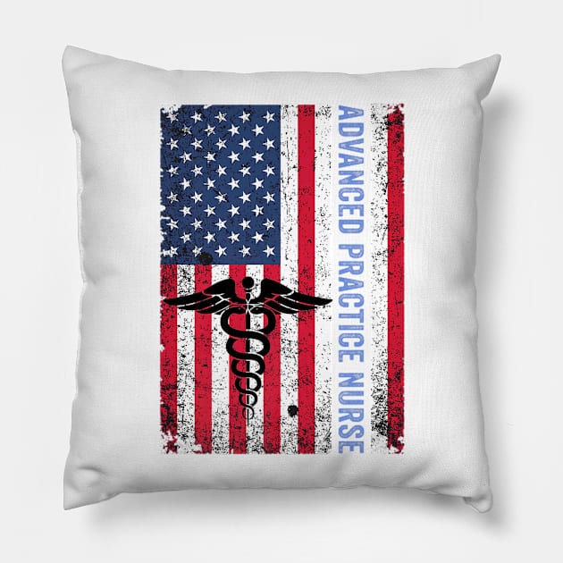 American Flag Avp Nurse Advanced Practice Nurse Premium Pillow by Stick Figure103