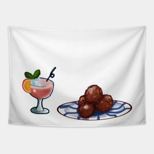 Meatball Menu Tapestry