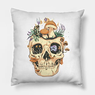 Skull-Mushrooms Pillow