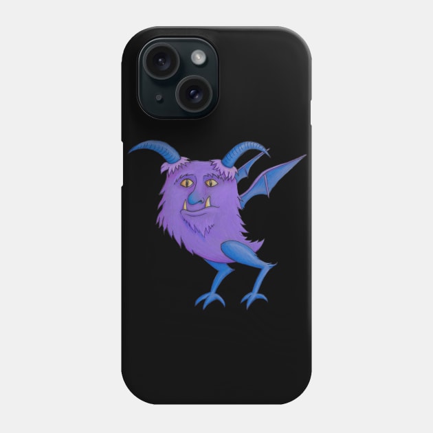 Flying Purple People Eater Phone Case by AlisonDennis