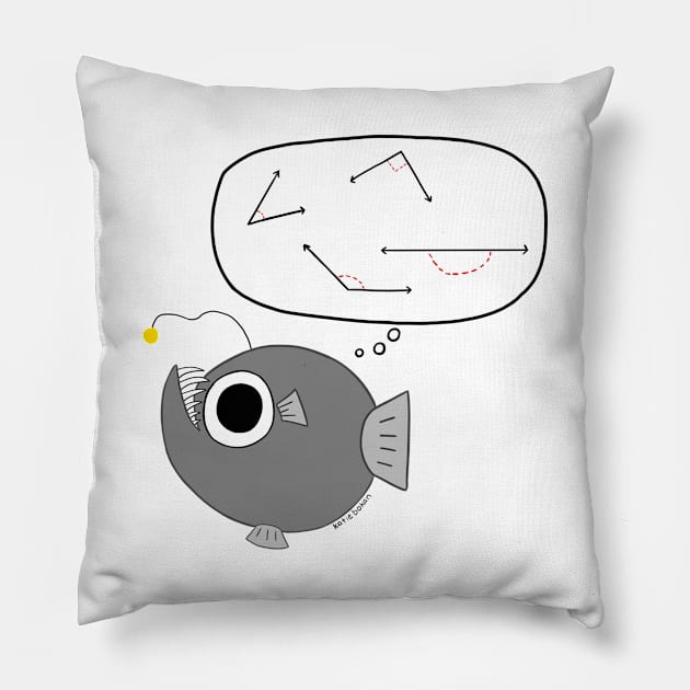 Angler Angles Pillow by katiebokan