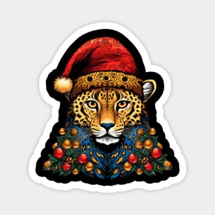 Cheetah Christmas Magnet