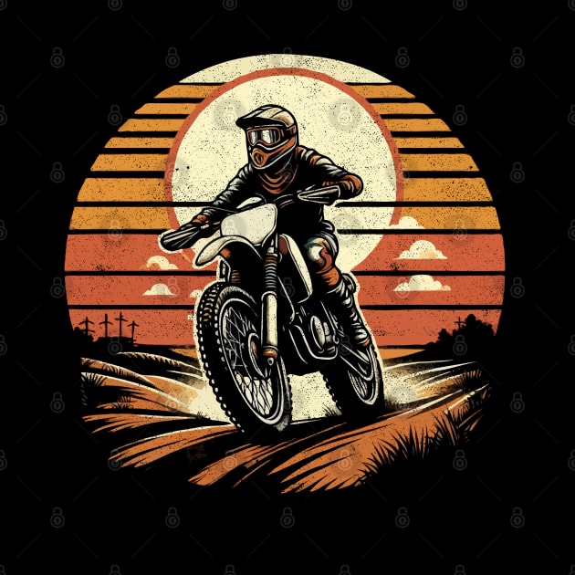 Motocross Vintage Enduro Dirt Bike Motorcycle MX Biker by Kavinsky