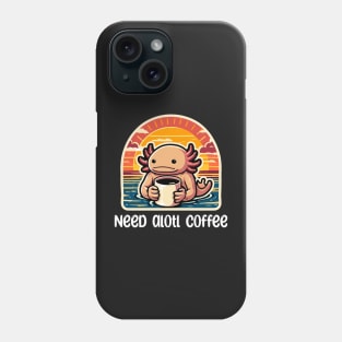 Cute Axolotl Coffee Lover Phone Case